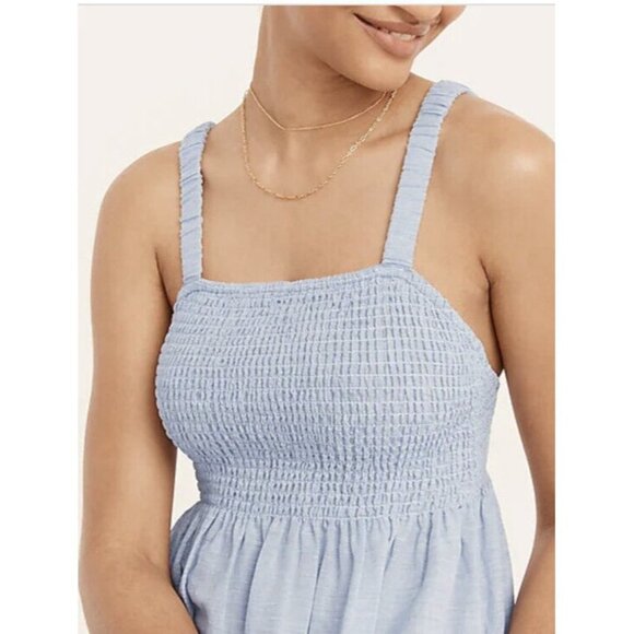 j crew  womens  Smocked Cotton Poplin Dress‎ Budding Branch Size Small S - Picture 2 of 12